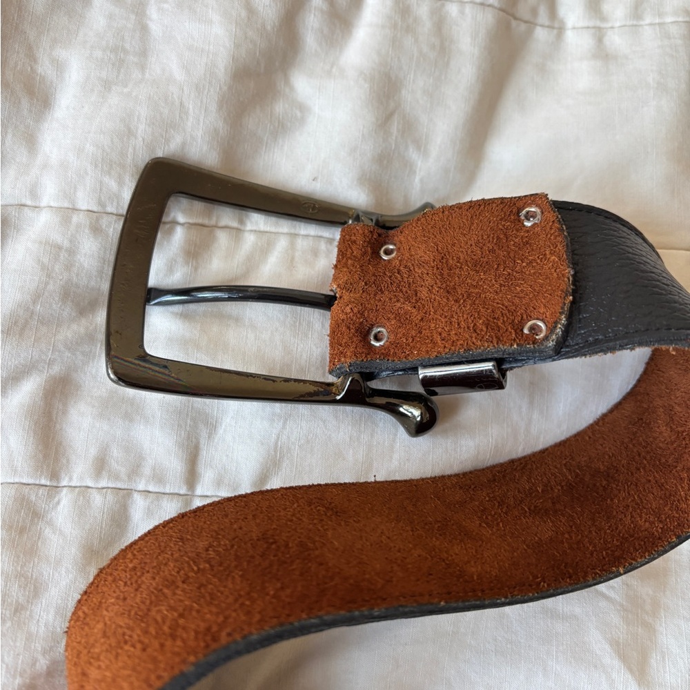 Y2K Wide Leather Belt with Big Buckle - Picture 4 of 5